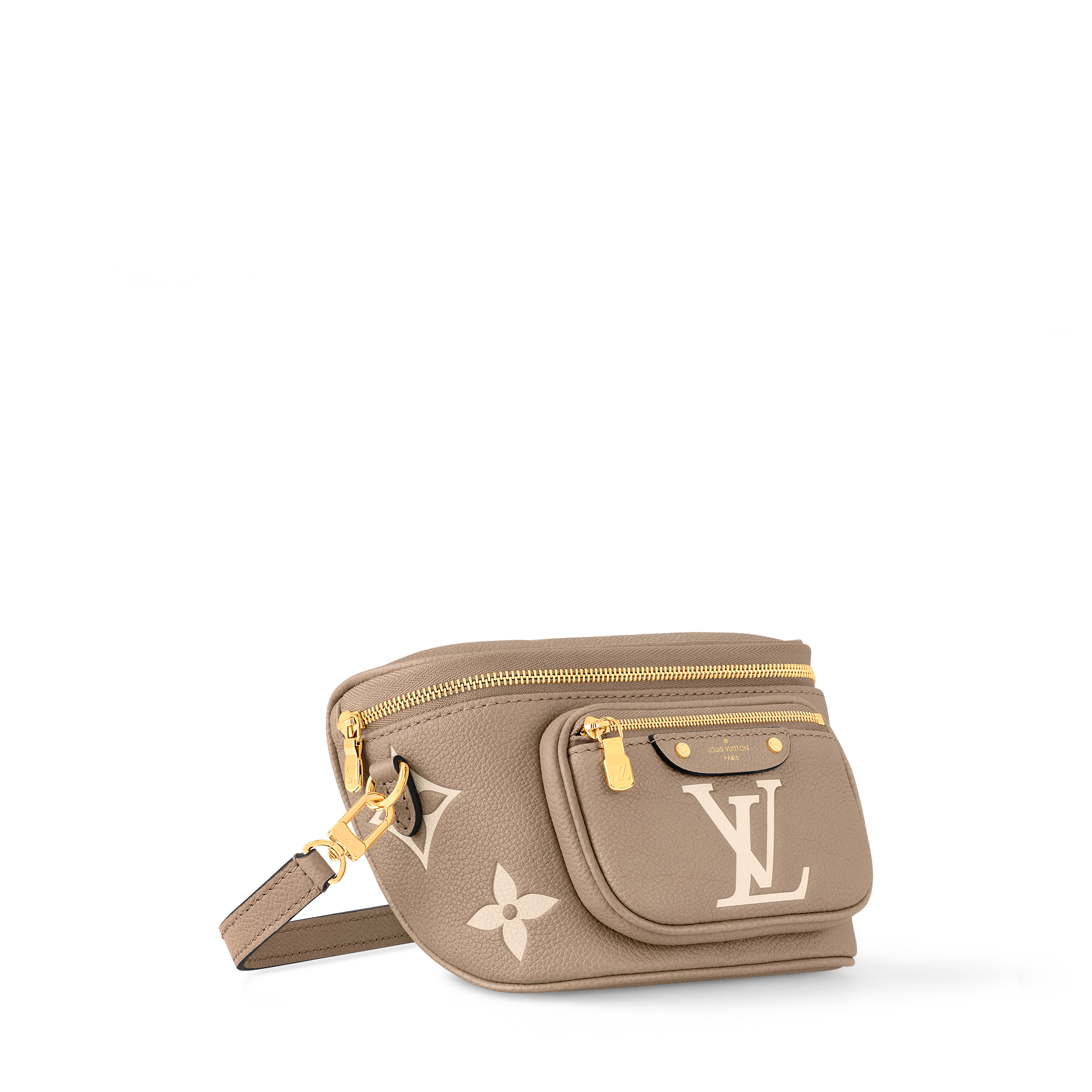 Mini Bumbag - Luxury Bicolour Monogram Empreinte Leather Grey